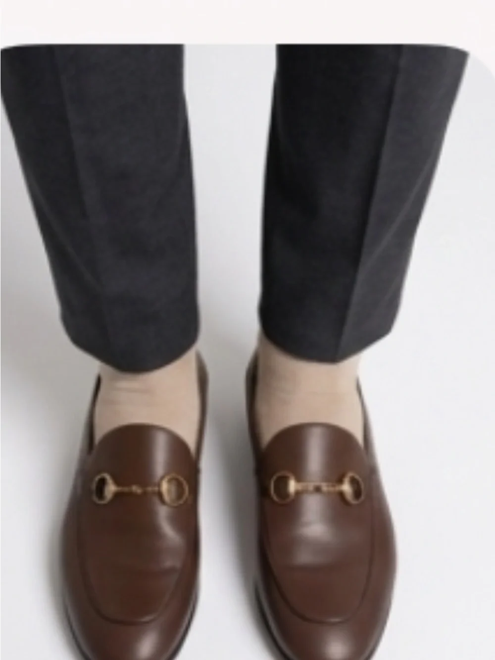 Gucci Brown Leather Horsebit Loafers